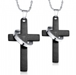 Cross design stainless steel pendant SP287