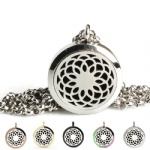 Stainless Steel Aromatherapy Oil Diffuser Locket Pendants DP004
