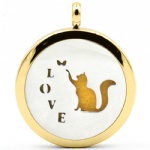 Stainless Steel Aromatherapy Oil Diffuser Locket Pendants DP020