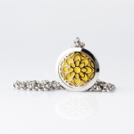 Stainless Steel Aromatherapy Oil Diffuser Locket Pendants DP024