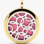 Stainless Steel Aromatherapy Oil Diffuser Locket Pendants DP047